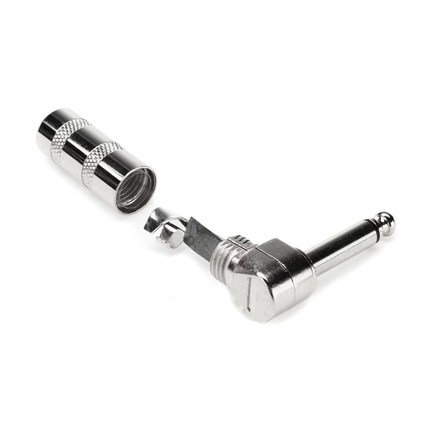 Hosa 1/4-Inch Stereo Right Angle TS/TRS Audio Cable Mount Connector for Instrument Cable and Speaker Wire