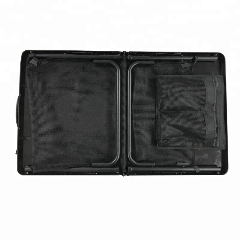 Pxel 100cm Big Aluminum Folding Table for Outdoor Vanity Setting, Dining Table and Desk (Black)