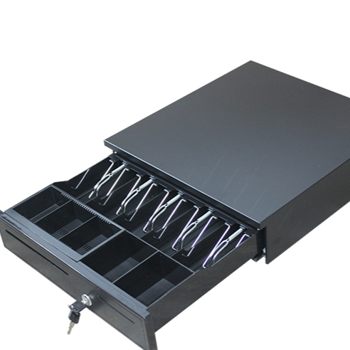 LogicOwl OJ-405B Full Metal Cash Register Drawer Box for POS Printers RJ11 | 5 Bill, 5 Coin Tray, 1 Detachable Coin Tray with 2 Keys