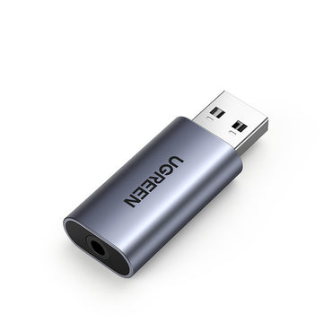 UGREEN USB 2.0 to 3.5mm AUX Audio Port Jack Compact External Sound Card Stereo Adapter for TRRS Interface Headphones and Headsets | 80864