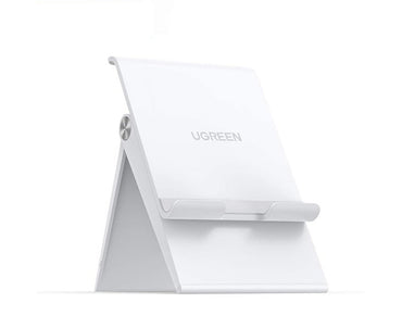 UGREEN Foldable Portable Desktop Stand for Phone and Tablets with Adjustable Height Up to 125mm (Compatible with 4.7" to 7.9" Devices) (White)
