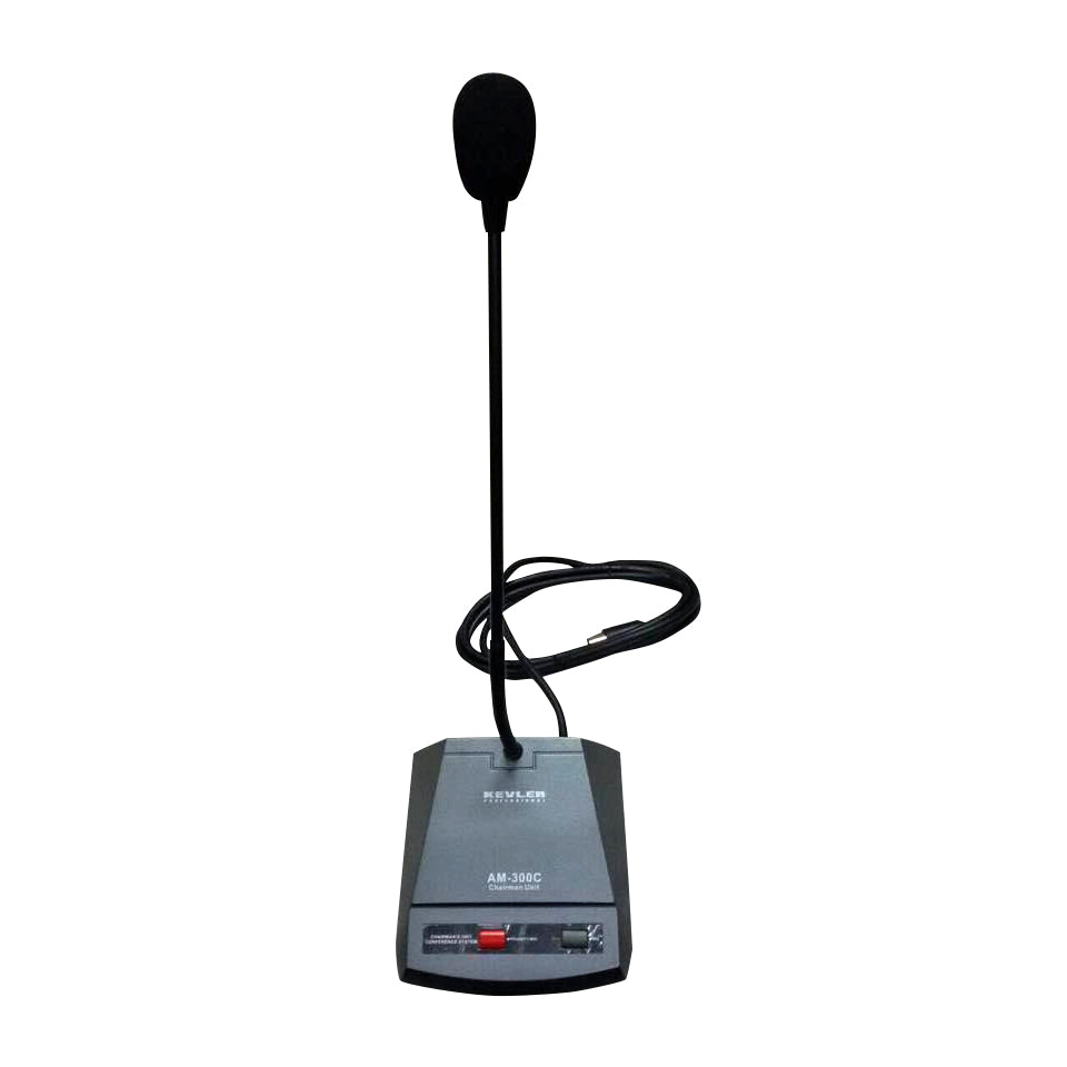 KEVLER AM-300 Series Conference Microphone Unit with Unidirectional Condenser, On/Off Buttons, Red Light Indicator for Business Conference System (Chairman) | AM-300C