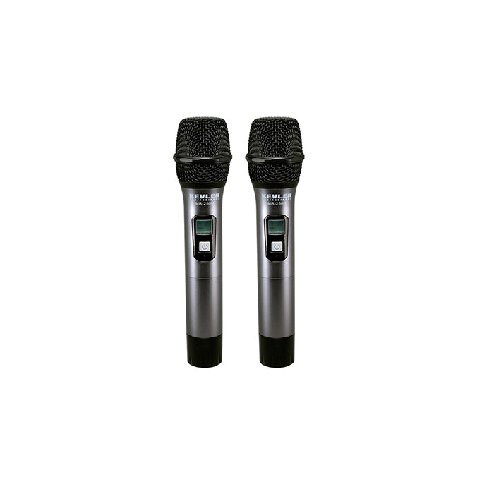 KEVLER MR-250M Dual UHF Wireless Microphone with 200 Max Frequencies, Dual Antenna Diversity Receiving System with LCD Display, Mountable 1U Space Rack, Master Controls and Unbalance/Balance XLR Output