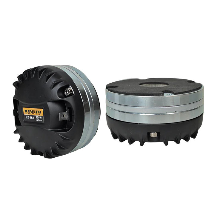 KEVLER NT-450 450W Titanium Dome Neodymium Compression Driver with 44mm Voice Coil, 8 Ohms Impedance and 1" Exit Throat for Speaker