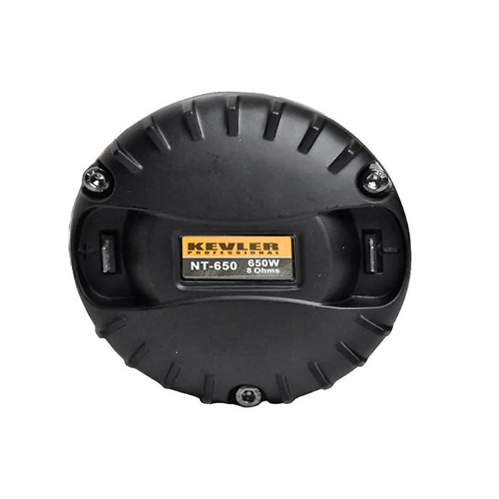 KEVLER NT-650 650W Titanium Dome Neodymium Compression Driver with 65mm Voice Coil and 1.5" Exit Throat for Speaker Output Feedback Reduction