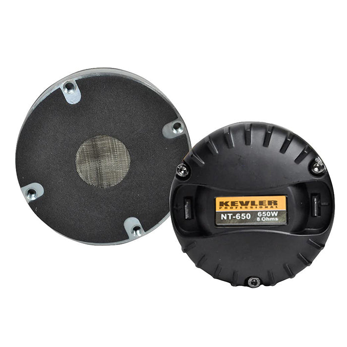 KEVLER NT-650 650W Titanium Dome Neodymium Compression Driver with 65mm Voice Coil and 1.5" Exit Throat for Speaker Output Feedback Reduction