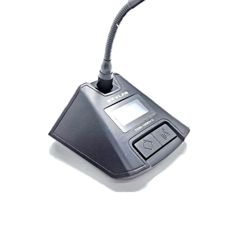 KEVLER TCM Series Wireless Conference Microphone Unit with Unidirectional Condenser Mic, Priority On/Off Buttons and Red Light Indicators for Business Conference System (Chairman and Delegate) | TCM-1000VC, TCM-1000VD