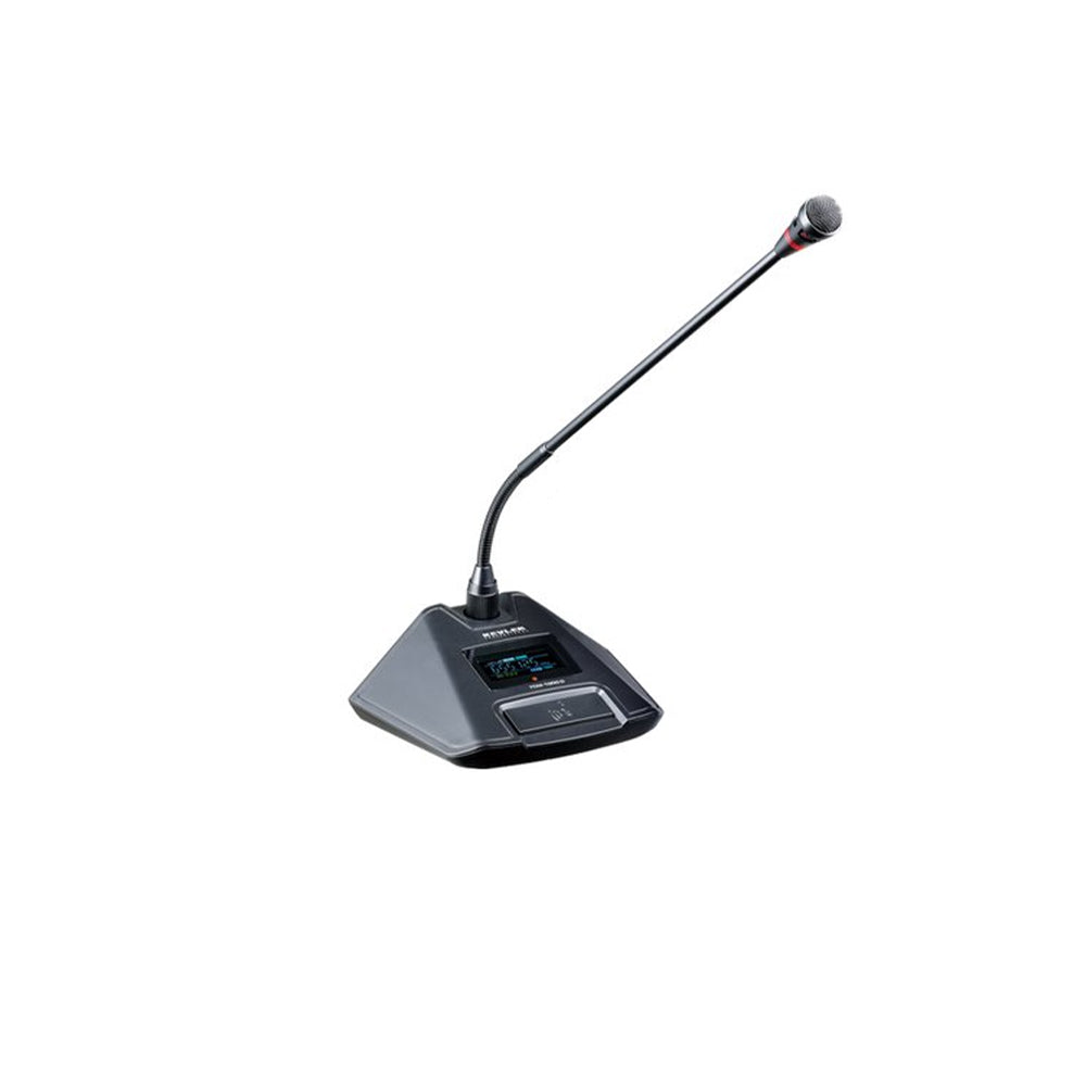 KEVLER TCM Series Wireless Conference Microphone Unit with Unidirectional Condenser Mic, Priority On/Off Buttons and Red Light Indicators for Business Conference System (Chairman and Delegate) | TCM-1000VC, TCM-1000VD