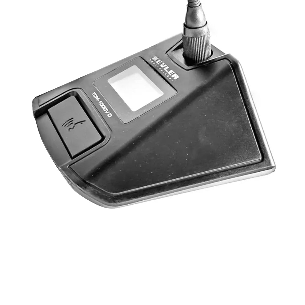 KEVLER TCM Series Wireless Conference Microphone Unit with Unidirectional Condenser Mic, Priority On/Off Buttons and Red Light Indicators for Business Conference System (Chairman and Delegate) | TCM-1000VC, TCM-1000VD