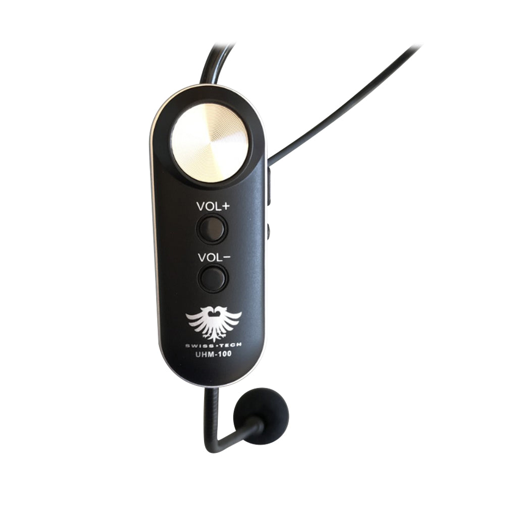 KEVLER UHM-100 UHF Wireless 400mAh Rechargeable Headset Lapel Instrument Microphone with Receiver, 50Hz-15KHz Frequency Response and 20 Selectable Frequency
