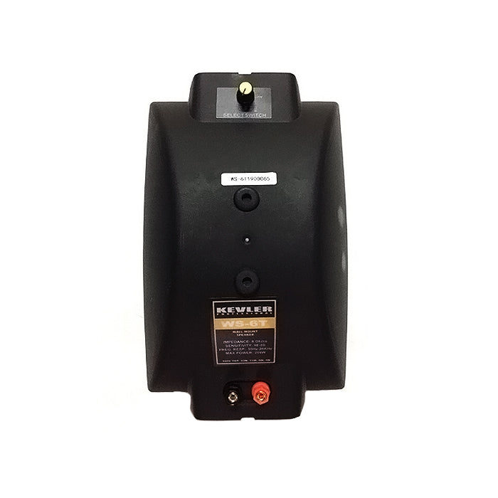 KEVLER WS-6T 6.5" 200W 2-Way Bass Reflex Passive Wall Mount Speaker with 100V Multi-TAP Function, Max 8 Ohms Impedance for Meeting Room, Reception Area and Music Paging System