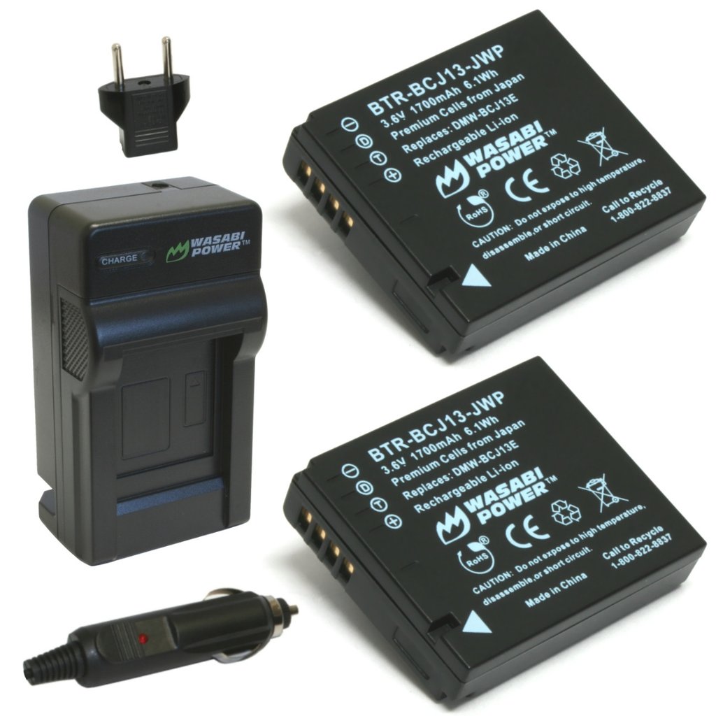 Wasabi Power DMW-BCJ13 BCJ13 (2 Pack) 3.6V 1700mAh Battery and Charger – JG  Superstore