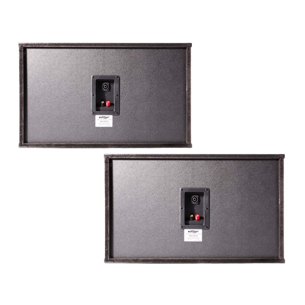 Konzert KS-655MK2 12" 650W 3-Way Bass Reflex Passive Karaoke Speaker System (PAIR) for Live Concerts and Events