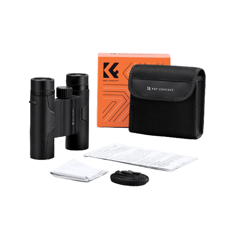 K&F Concept 10x25 BAK4 Prism Wide Angle HD Binoculars IP65 Waterproof, 294Ft Max Range with FMC Lens, 25mm Large View Eyepiece for Outdoor Travel, Camping and Bird Watching | KF33-070