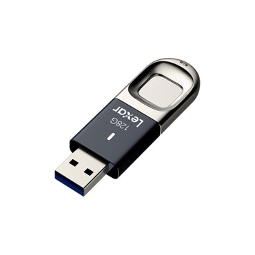 Lexar JumpDrive Fingerprint F35 128GB USB 3.0 Flash Drive with 150mb/s Read Speed and 10 Fingerprint IDs for PC Computer Laptop | LJDF35-128BBK