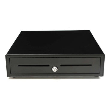 LogicOwl OJ-425 Heavy Duty Metal Cash Register Drawer Box XL with 5 Bills 8 Coins Trays, 2 Keys, RJ11 Interface Automatic Open for Grocery Store Shop Cashier Safety Money Cabinet