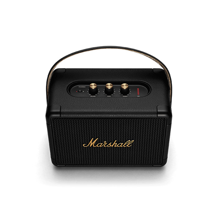 Marshall Kilburn II Portable Bluetooth Speaker BT 5.0 IPX2 Water Resistant with aptX Compatibility, 20Hours Playtime and Iconic Classic Amp Design (Black, Brass)