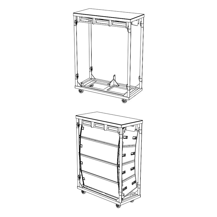 Martin Audio 4-Wheel Dolly Transport Cart with Brakes, 312kg Weight Capacity for WPL Enclosure Speakers | WPLCART