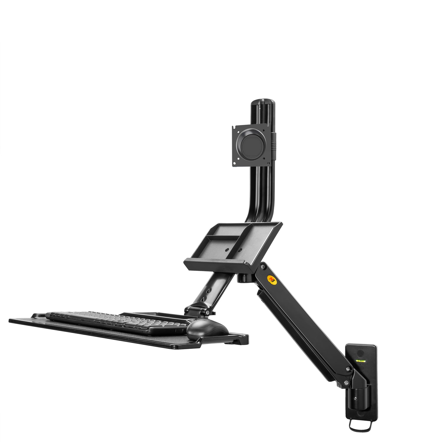 NB North Bayou MB32 22" - 32" with 9Kg Max Payload Sit and Stand Workstation VESA Monitor Desk Mount and Gas Strut Full Motion Swivel Arm for Large Screen LCD LED TV Television
