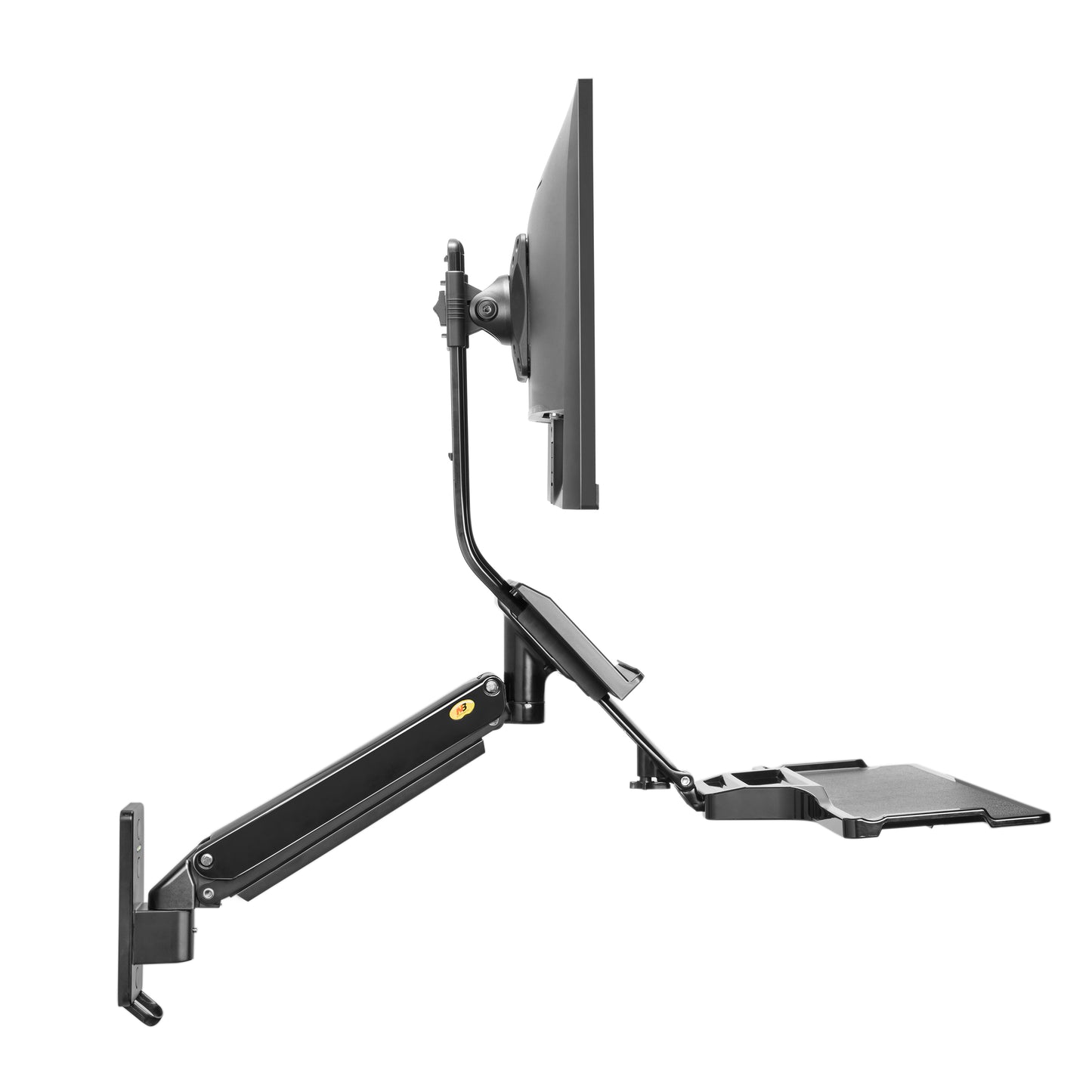 NB North Bayou MB32 22" - 32" with 9Kg Max Payload Sit and Stand Workstation VESA Monitor Desk Mount and Gas Strut Full Motion Swivel Arm for Large Screen LCD LED TV Television