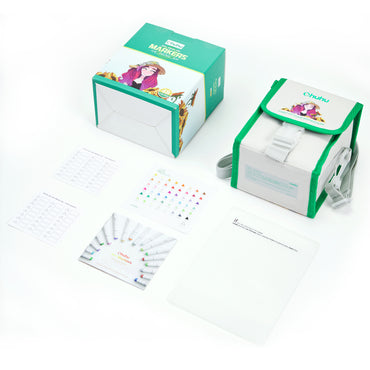 Ohuhu Honolulu Series Alcohol Based 48 Colors plus Colorless Blender Dual Tipped Art Markers for Coloring and Sketching for Kids and Adults (Chisel and Brush) | Y30-80401-94