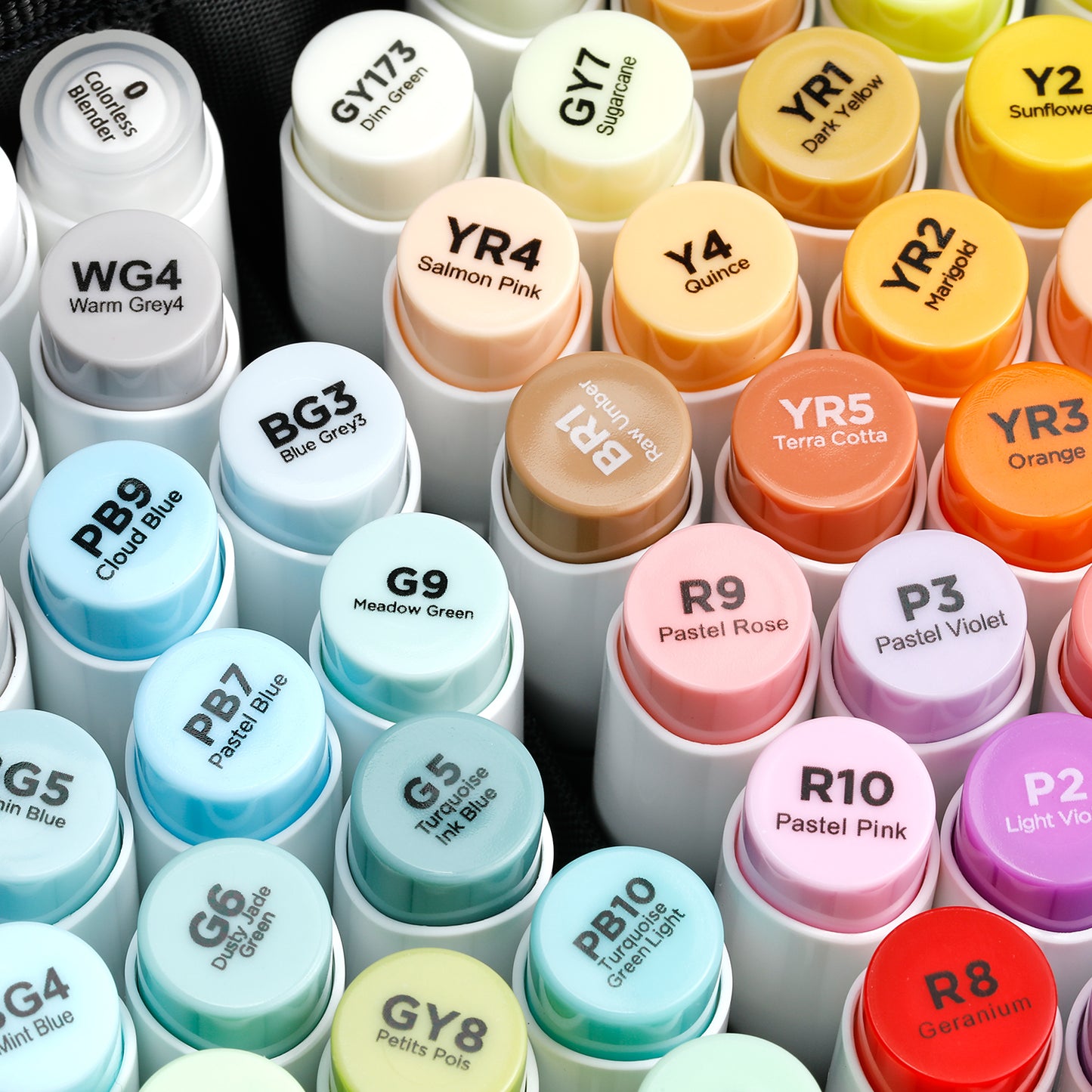 Ohuhu Honolulu Series Alcohol Based 72 Vibrant Colors plus Colorless Blender Dual Tipped Sketch Markers for Coloring and Illustrations for Kids and Adults (Chisel and Brush) Y30-80401-95