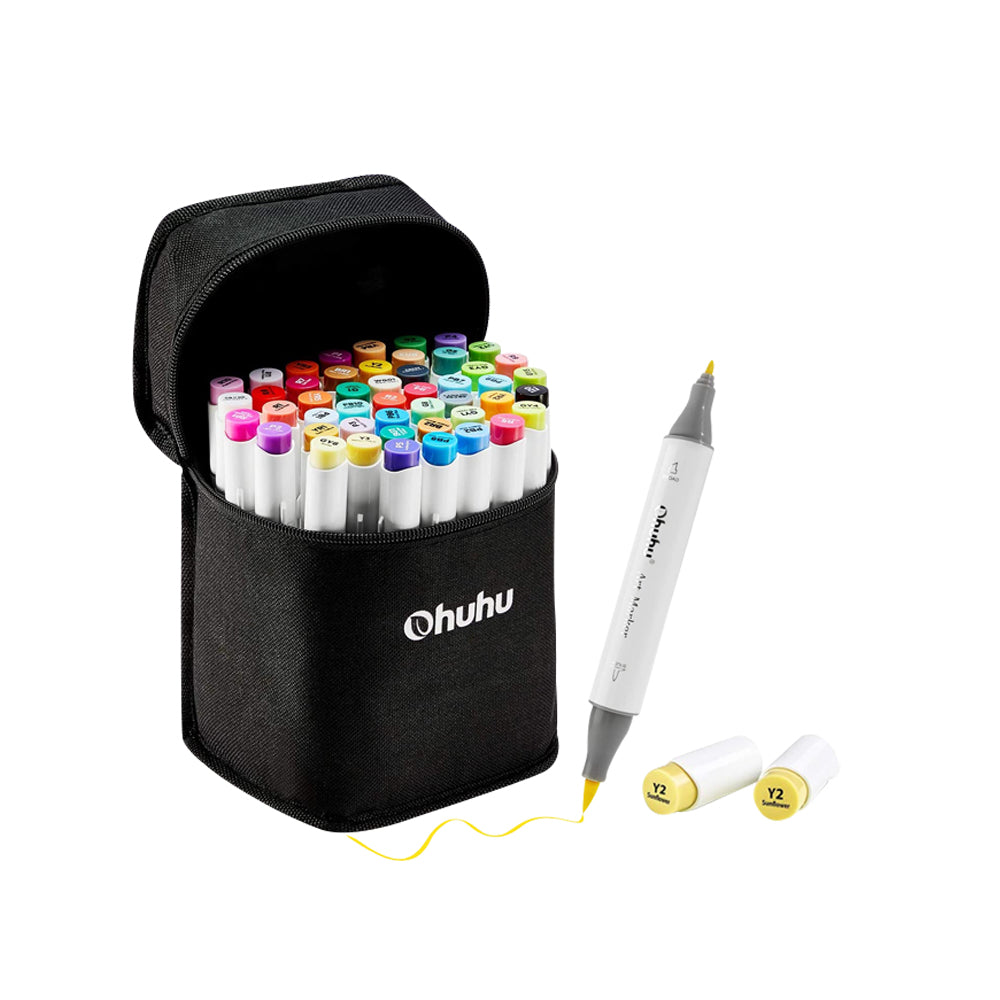 Ohuhu Dual Tip, 120-Color Sketch Marker, Alcohol-based Brush