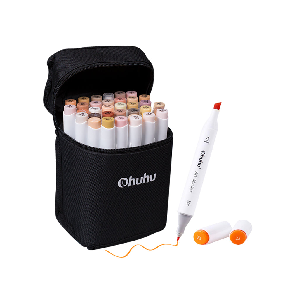Ohuhu 36 Skin Tone Colors Dual Tips Alcohol Art Markers Y30-80400-81 