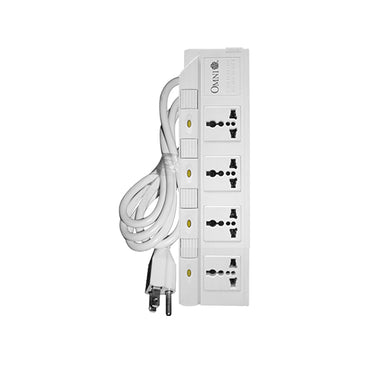 OMNI 1.8m / 6ft Universal Outlet Socket Extension Cord Set with Individual Switch | 4 Gang, 5 Gang, 6 Gang | 2500W 10A 220V with Built-in Safety Breaker, Flame Retardant | WED-360-PK WED-350-PK WED-340-PK