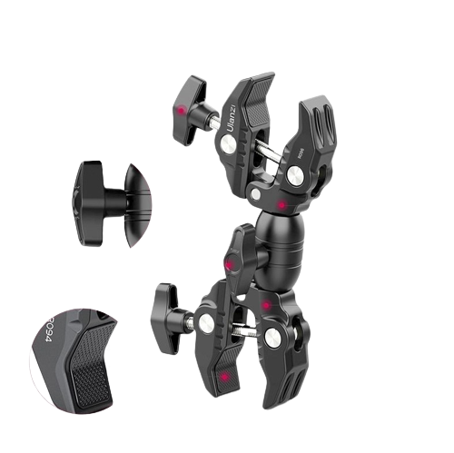 Vijim by Ulanzi R096 Double Super Crab Clamp Heavy Duty Rotatable with Built-in Silicone Pad and 1.5kg Max Weight for Tripod, Light Stand, Softbox and Umbrella
