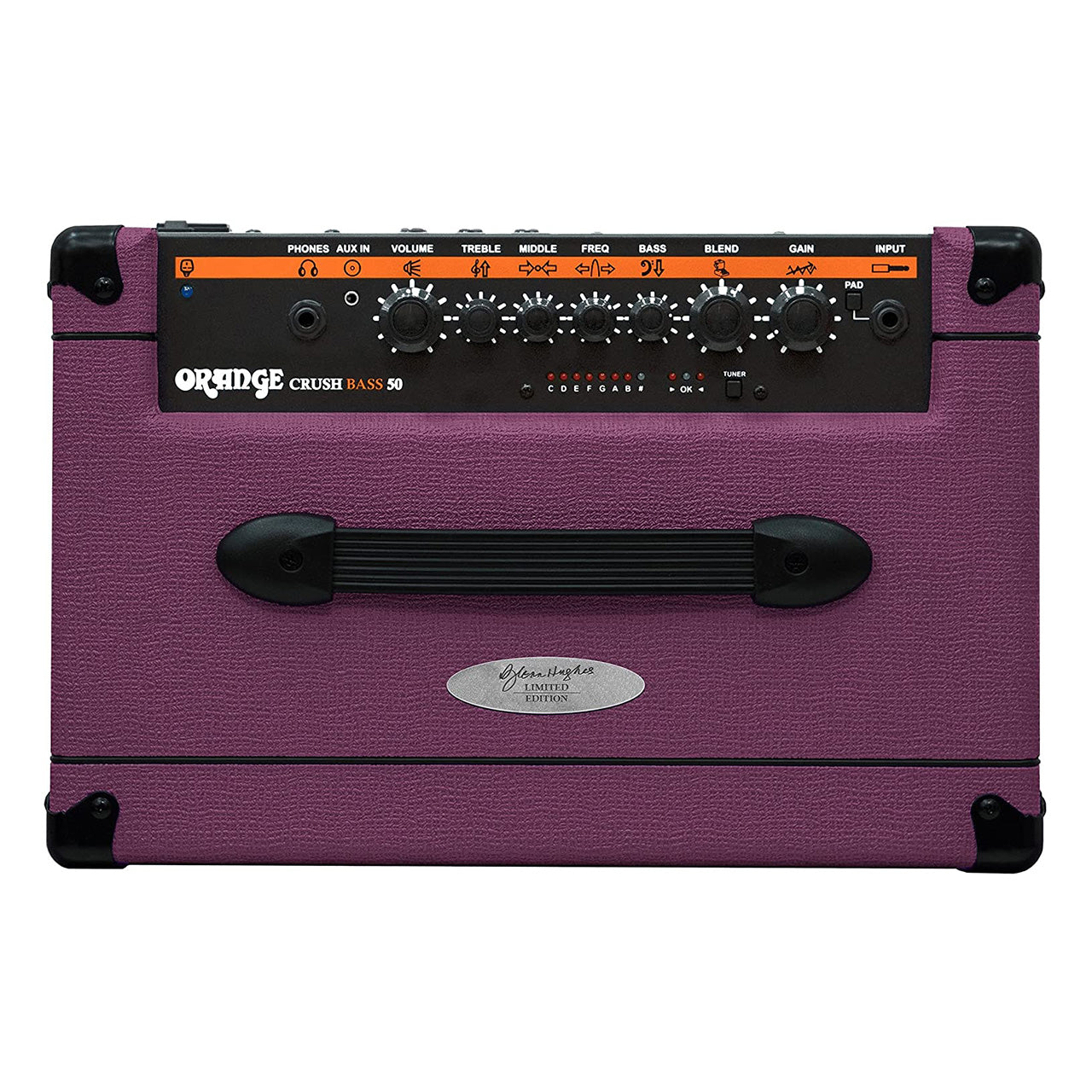 Orange Amps CRUSH BASS 50 Glenn Hughes Limited Edition 50-Watt Guitar Combo Amplifier with Headphone Output AUX In for Electric Guitars (Purple)