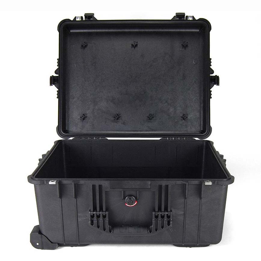 Pelican 1610 Protector Transport Case Unbreakable Watertight Dustproof Trolley Hard Casing with Extension Handle and Wheels, IP67 Rating (with Foam / Dividers)