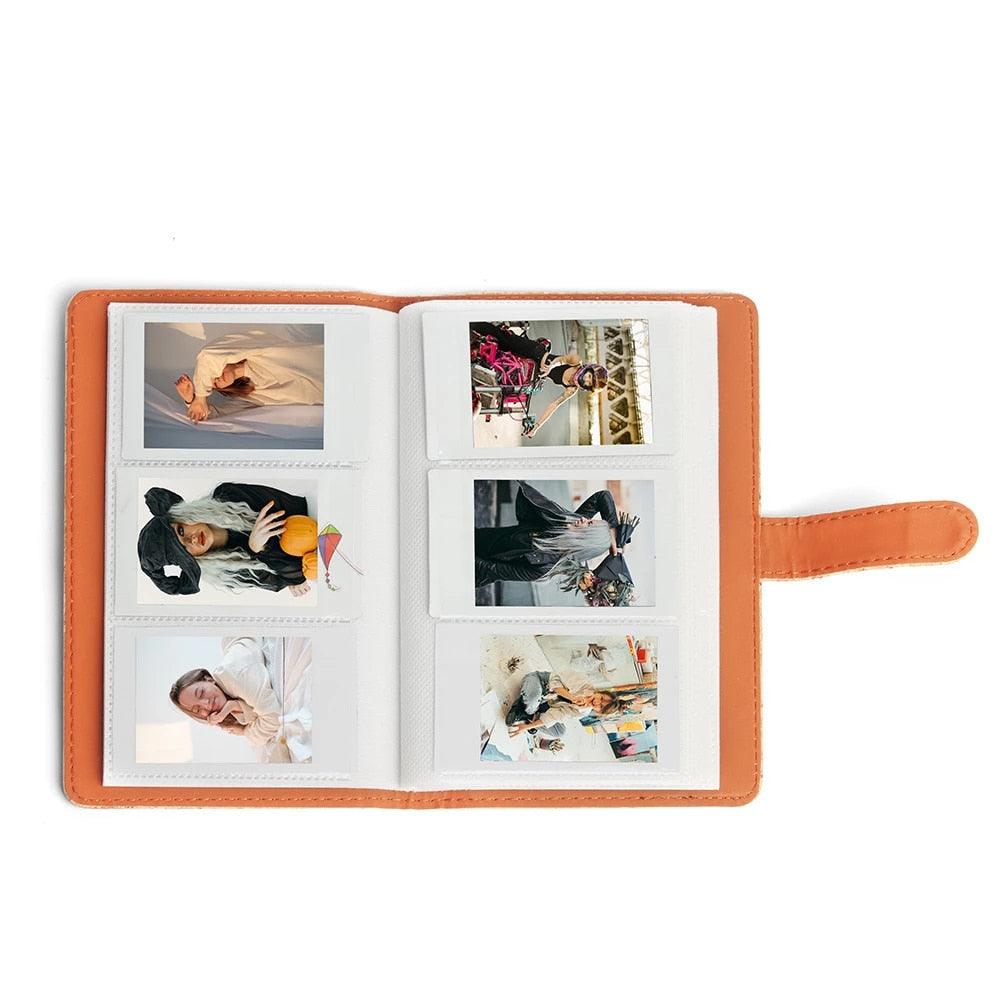 Pikxi AM96-1 3 Inch 96-Sheets Cute Cork Photo Album for Fujifilm Instax Mini Instant Camera