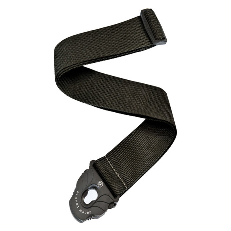 Planet Waves 35" x 59.5" Polypropylene Guitar Strap with Lock (Black) | PWSPL200