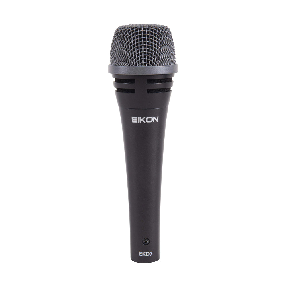 Eikon EKD7 Professional Cardioid Dynamic Microphone with Polar Cardioid Diagram, Double Shock Mount and Rugged Construction for Live Performances and Events