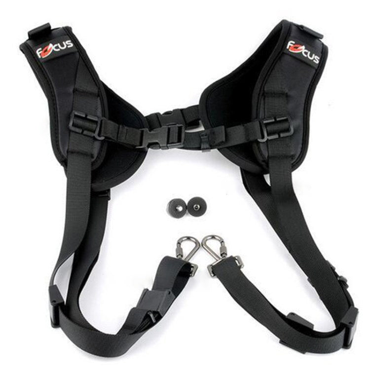 Pxel AA-CS3 Focus F1 Black Dual Quick Rapid Camera Shoulder Neck Strap Belt Sling for Digital DSLR Camera