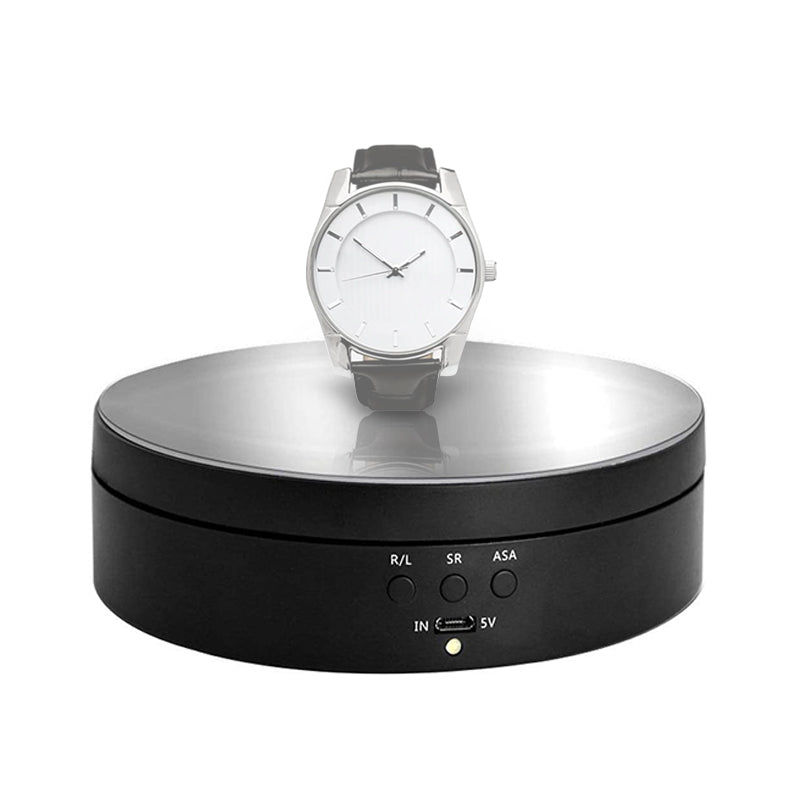 Pxel AA-TT4 Electric 360 Degree Rotating Motorized Turntable Base Stand Platform Display with USB Power Cable for Jewelry, Watch, 3D Models Photography
