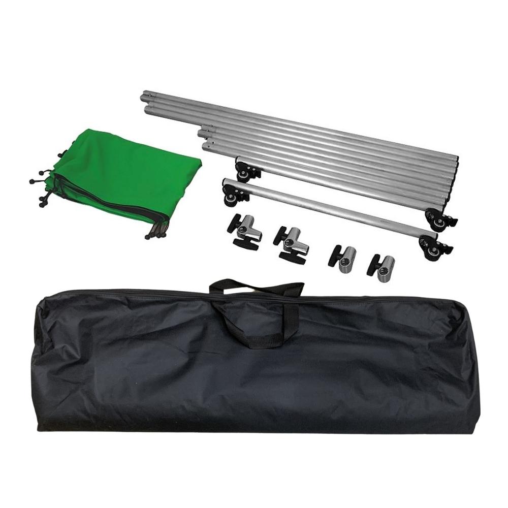 PXEL Collapsible 150x200cm / 200x200cm Chroma Key Green Screen Panel Background Backdrop Display Frame with Wheels for Photography, Videography and Vlogging (Available in 150x200cm, 200x200cm) BG-WS1520 BG-WS2020