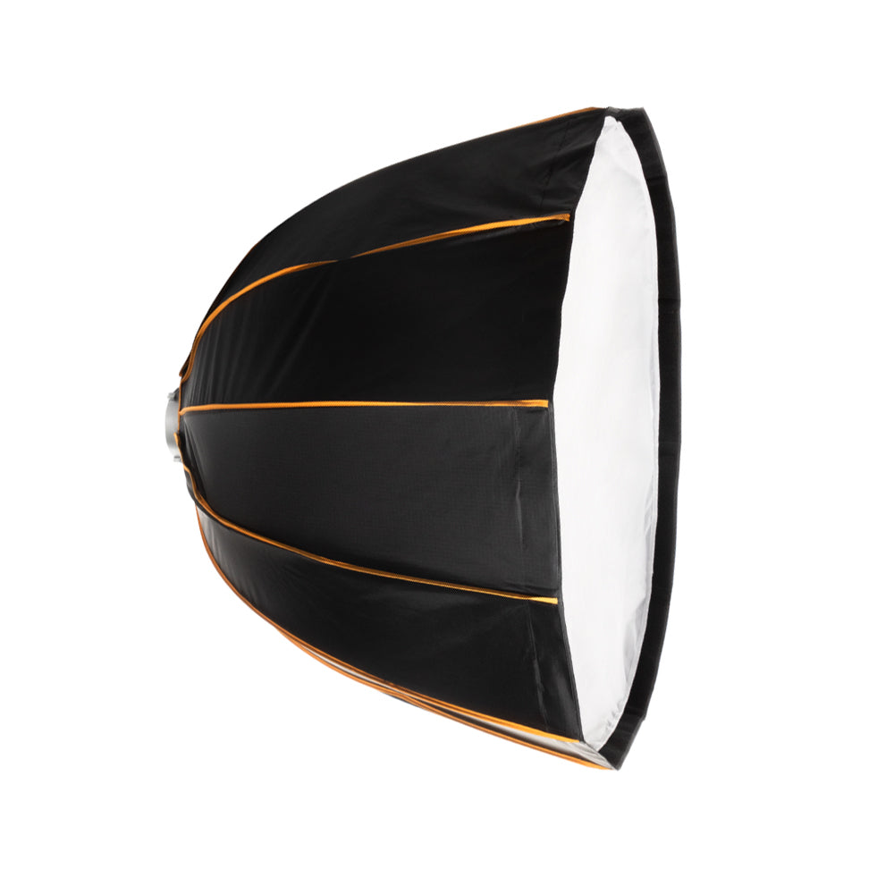 Pxel SB-O45 45cm Round Parabolic Softbox with Built-in Front & Inner Diffuser and Silver Interior with Carrying Case for LED Video Light and Studio Flash