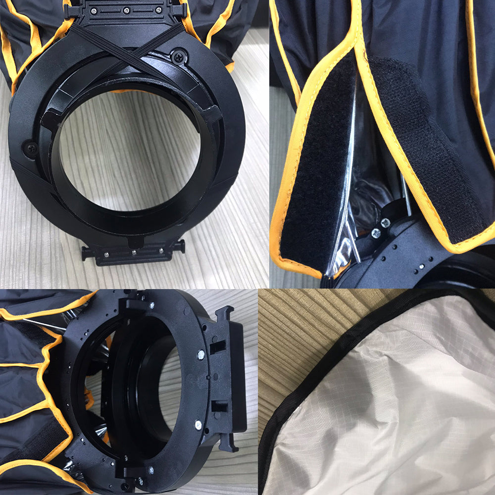 Pxel SB-O45 45cm Round Parabolic Softbox with Built-in Front & Inner Diffuser and Silver Interior with Carrying Case for LED Video Light and Studio Flash