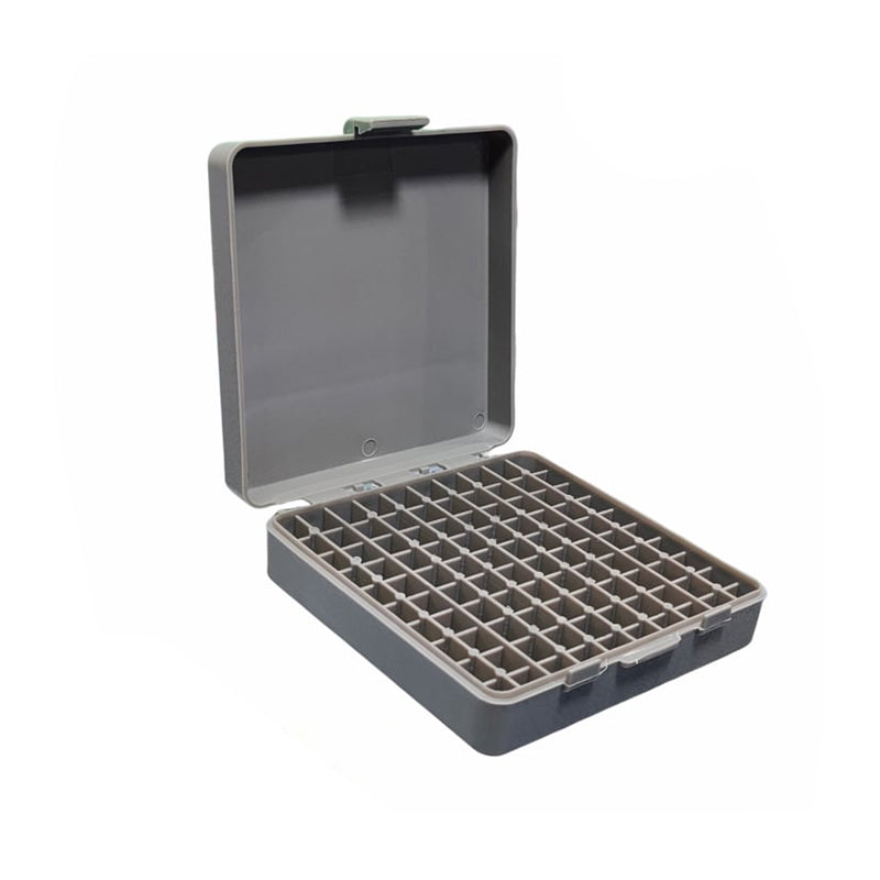Raptor TB-906 Ammo Box Water/Dust Resistant Plastic Case 100 Rounds Flip Top Snaplock with IP65 Rating (Gray) TB 906