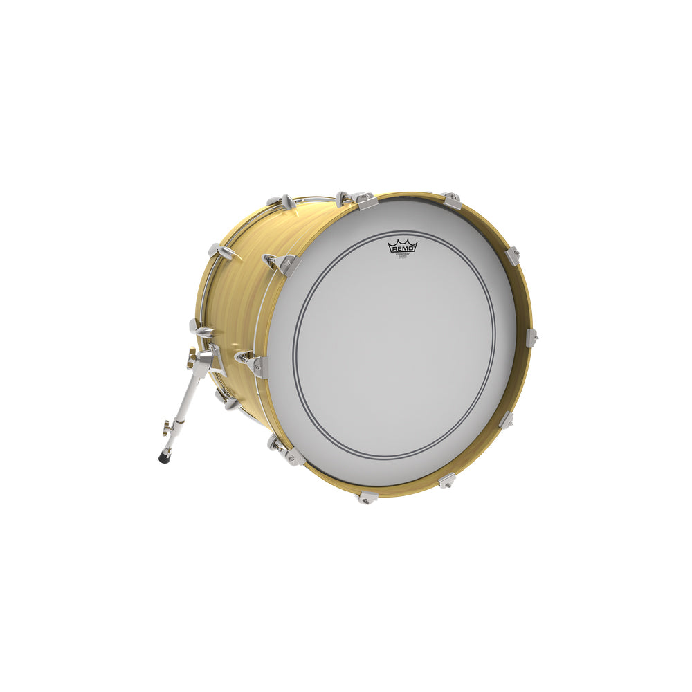 Remo 26" / 28" Powerstroke P3 Coated Bass Drum Head with Focused, Warm Mid & Low Range Tones, Subtle Attack for Toms, Snare Bass Drums
