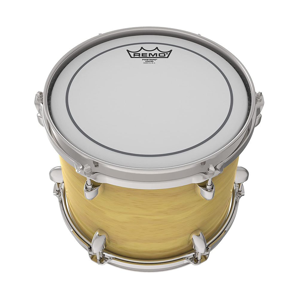 Remo Pinstripe 14" Coated Snare Drum Head with 2-Ply 7 Mylar, Midrange Tones, Low End and Increased Durability for Snare, Tom and Resonant Batter Drums PS-0114-00
