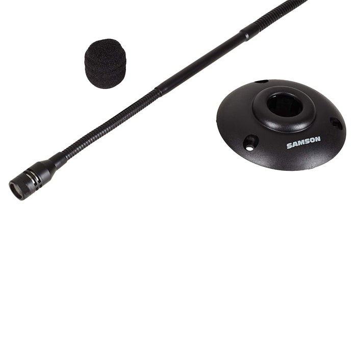 Samson CM20P 20-Inch Cardioid Condenser Gooseneck Podium Microphone with Gold Plated XLR Output for, Conference, Meetings