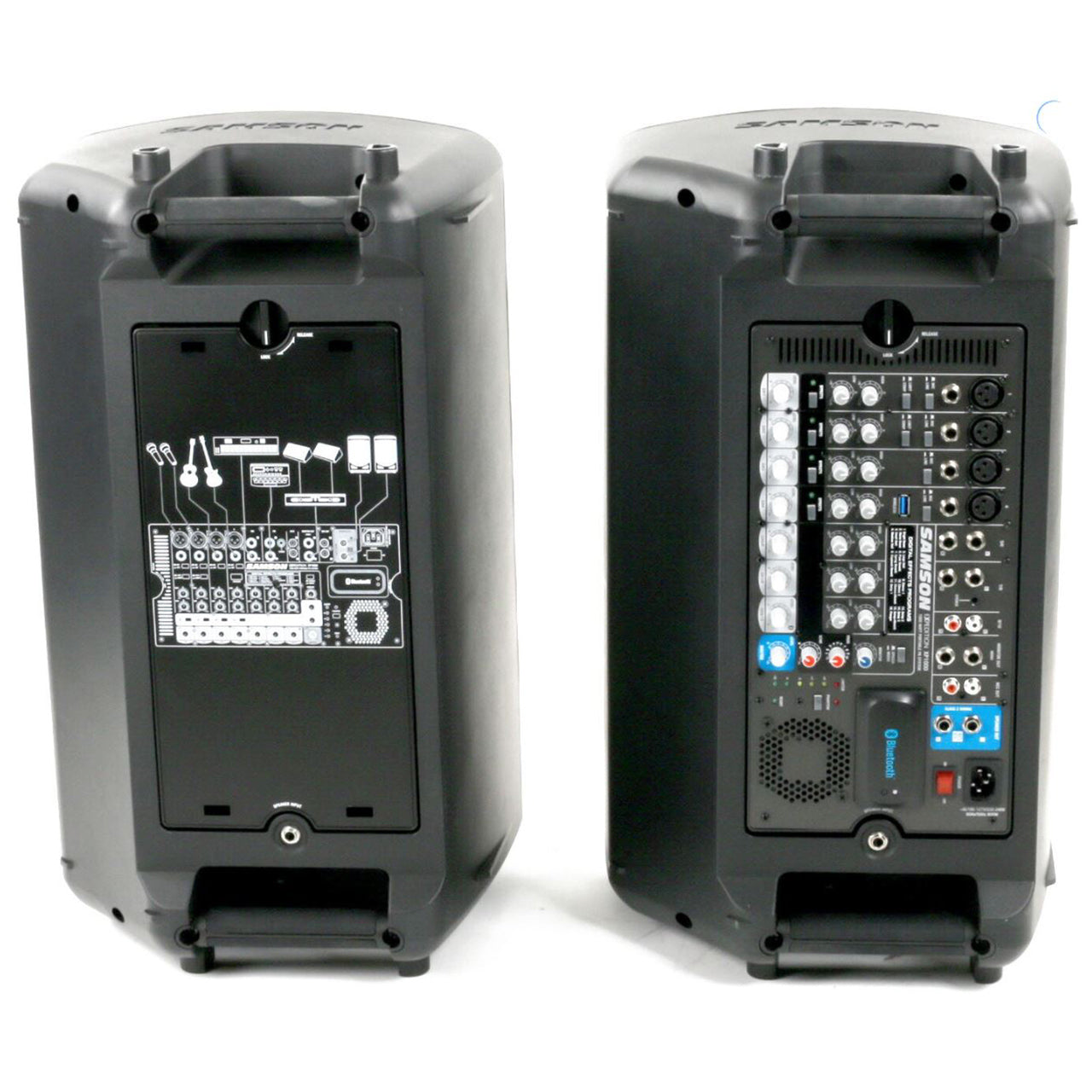 Samson Expedition XP1000 Portable PA Speaker System 1000 Watts with Bluetooth, 10 Channel Mixer, 10" Woofer, Digital Effects, Phantom Power