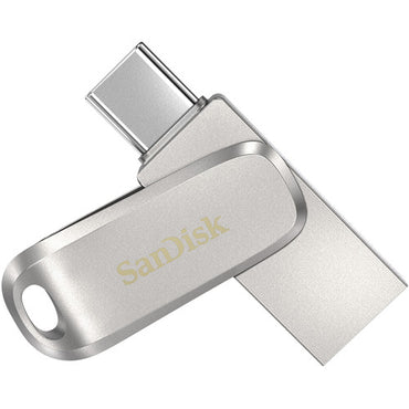 SanDisk Ultra Dual Drive Luxe 32GB 64GB 128GB 256GB USB A 3.2 Gen 1 to Type-C OTG Flash Drive with 400MB/s Read Speed and SanDisk Memory App Support | Silver, Gold