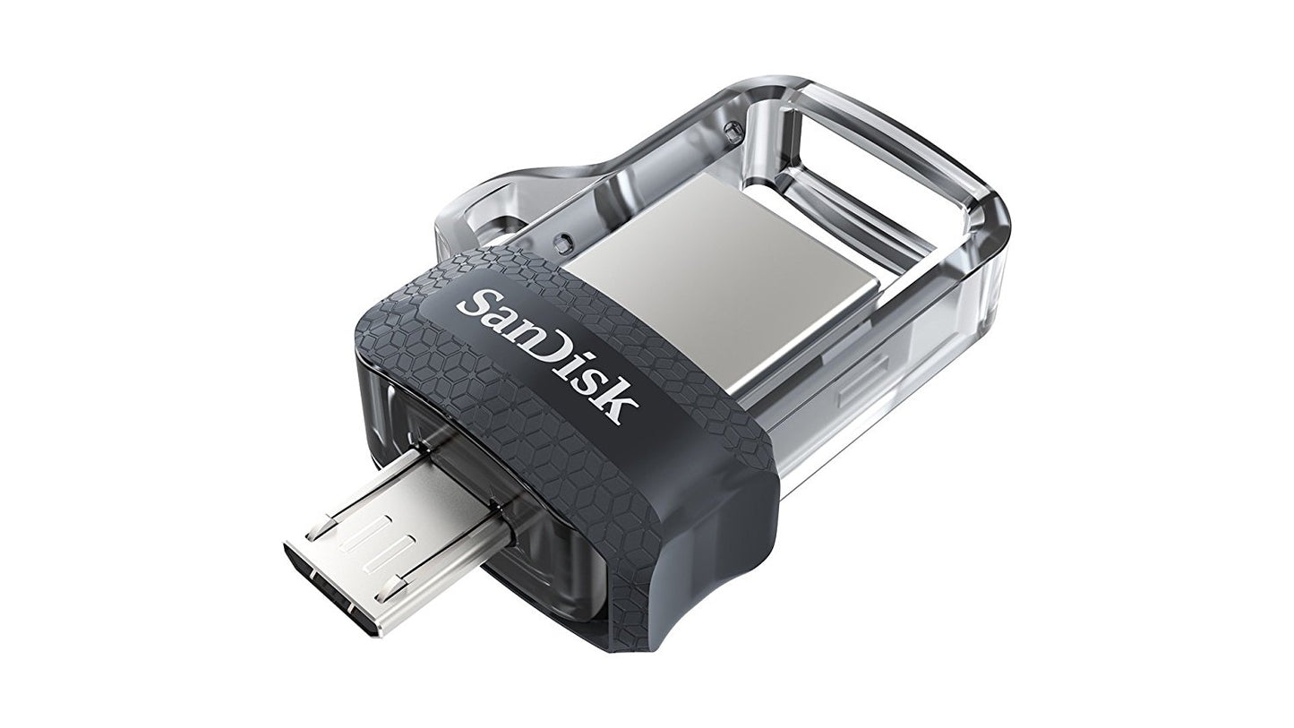 Sandisk Ultra 16GB Dual Drive m3.0 USB Flash Drive with Micro USB OTG compatibility (BLACK) | Model - SDDD3-016G-G46G