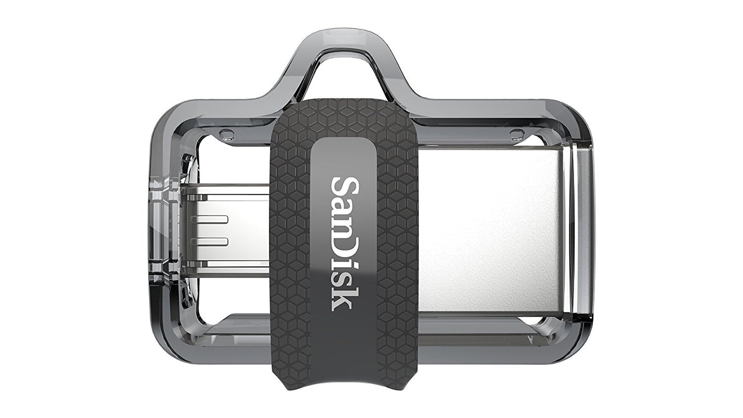 Sandisk Ultra 16GB Dual Drive m3.0 USB Flash Drive with Micro USB OTG compatibility (BLACK) | Model - SDDD3-016G-G46G