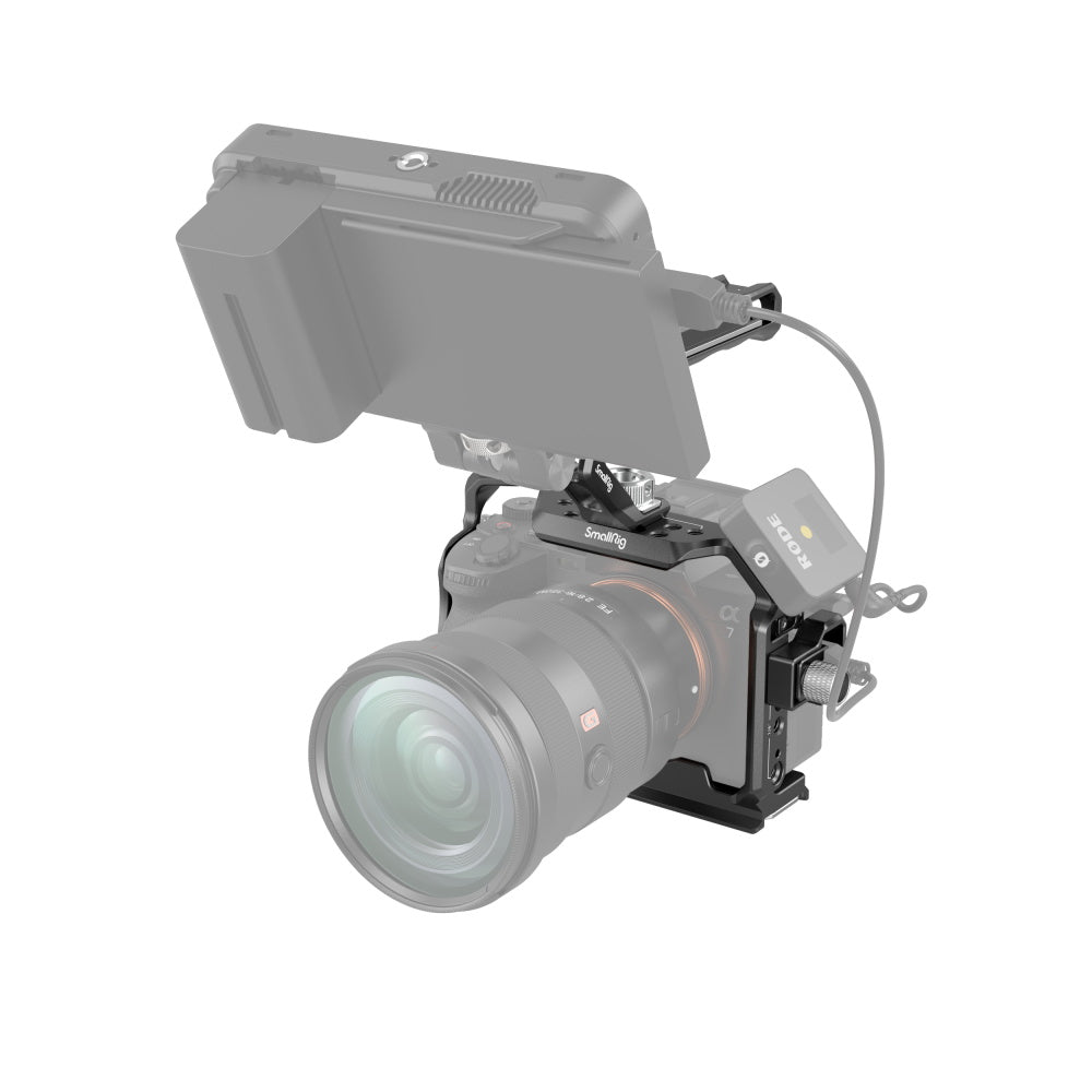 SmallRig Lightweight Camera Cage Kit with Dual Lock Side Plates, HDMI Cable Clamp, Top Handle for Sony Alpha 1 (A1), Alpha 7 (A7 IV, A7S III) Mirrorless Cameras | 3668B