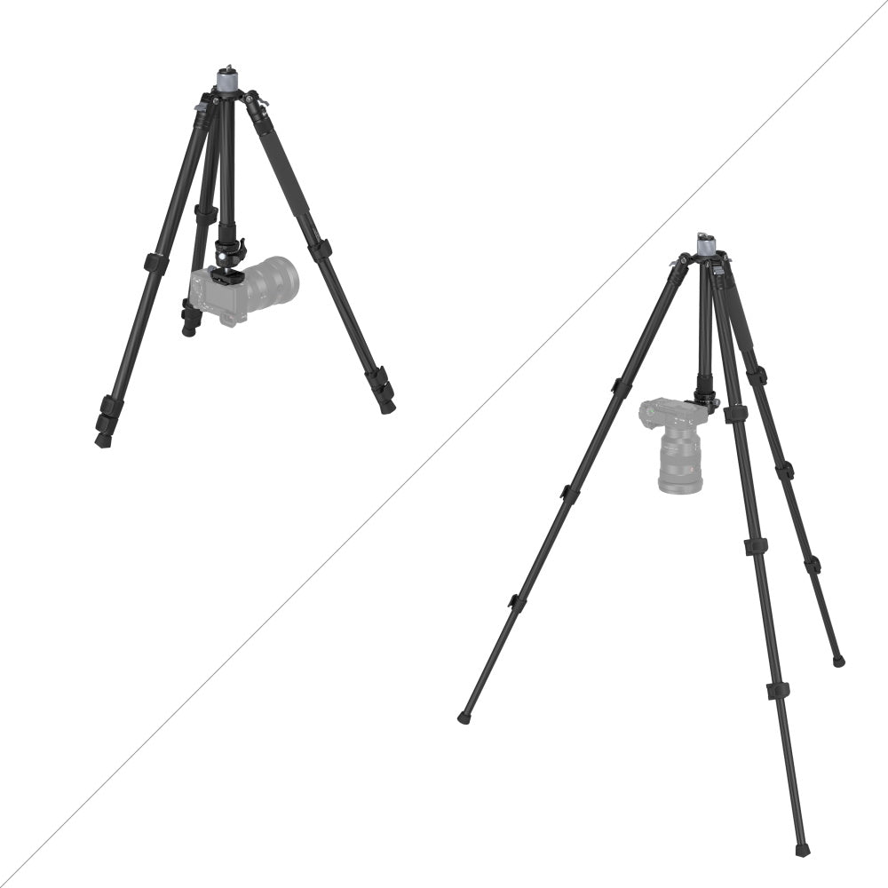SmallRig AP-20 4-Section Carbon Fiber Travel Tripod with 12kg Load Capacity, Center Column for Outdoor Shooting | 4059